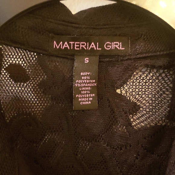 Black Y2K one peice lace button drape over crop top down to knee length - Picture 5 of 5